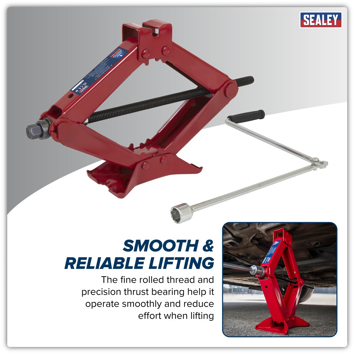 Sealey Heavy-Duty Scissor Jack 1 Tonne 57M
