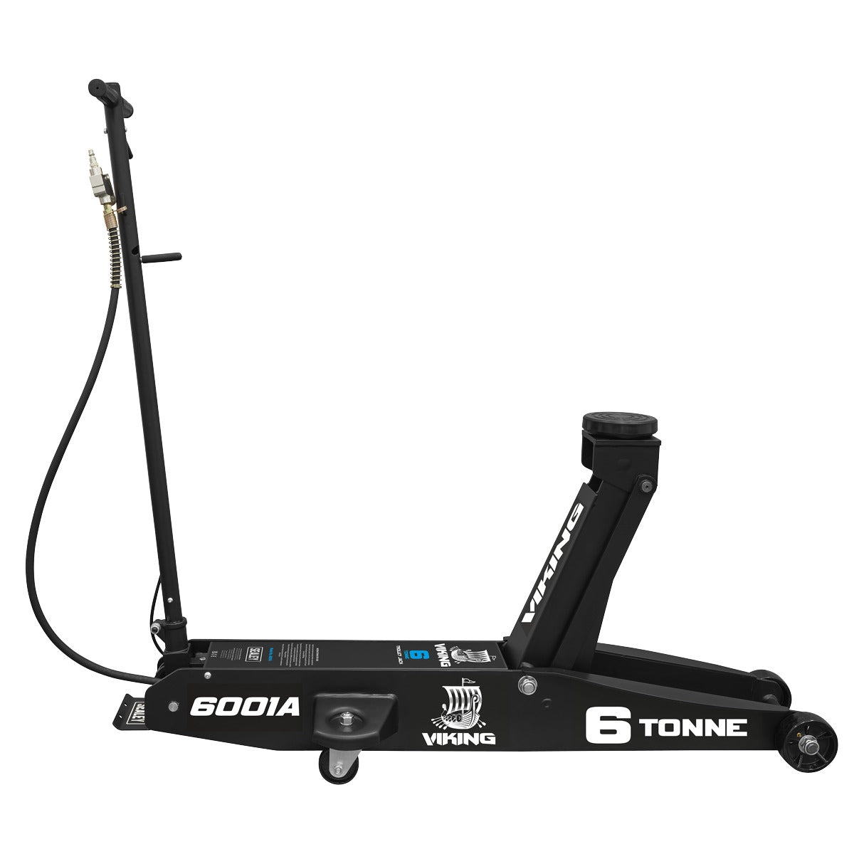 Sealey Viking Professional Long Reach Air/Manual Operation Trolley Jack with Rocket Lift 6 Tonne 6001A