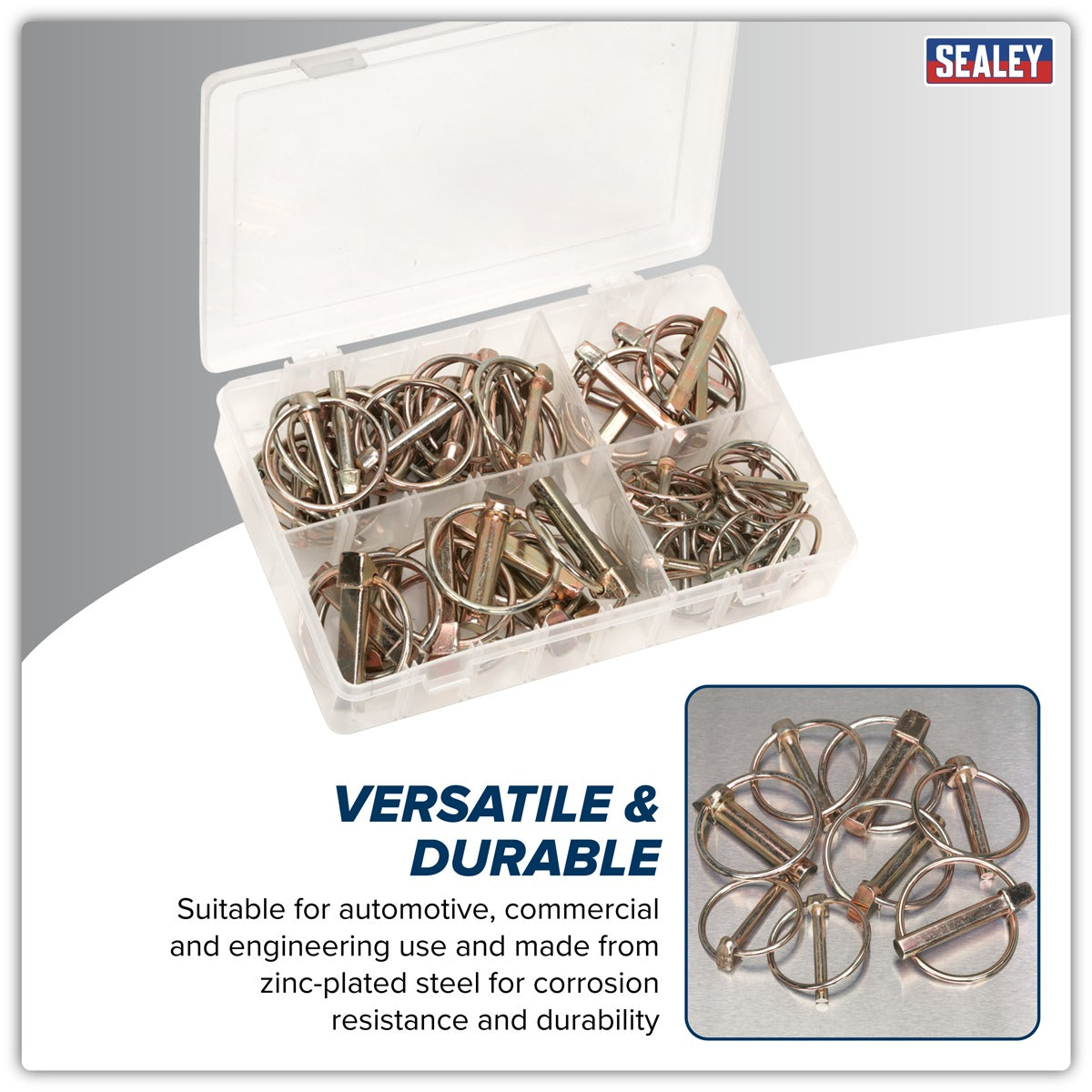 Sealey Linch Pin Assortment 50pc AB022LP