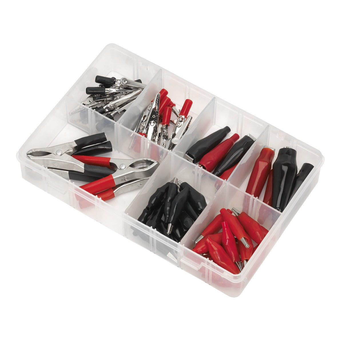 Sealey Crocodile Clip Assortment 60pc - Black & Red AB023CA