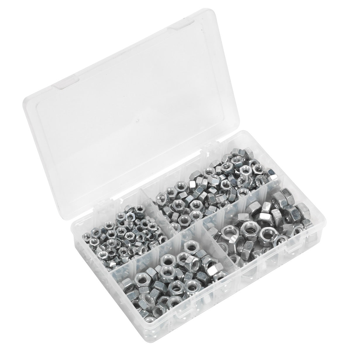 Sealey Steel Nut Assortment DIN 934 - 1/4"-1/2"UNF 320pc AB029SN