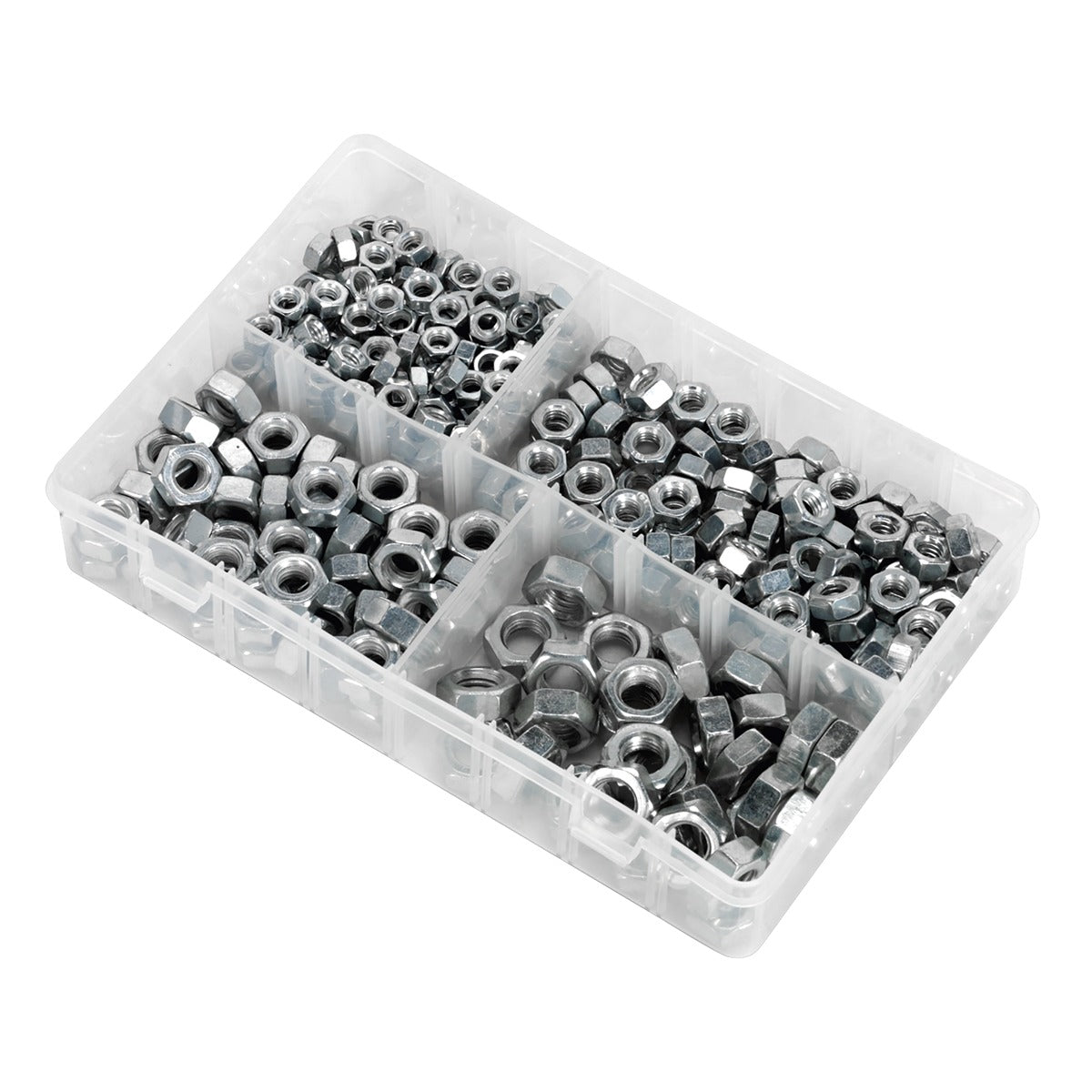 Sealey Steel Nut Assortment DIN 934 - 1/4"-1/2"UNF 320pc AB029SN