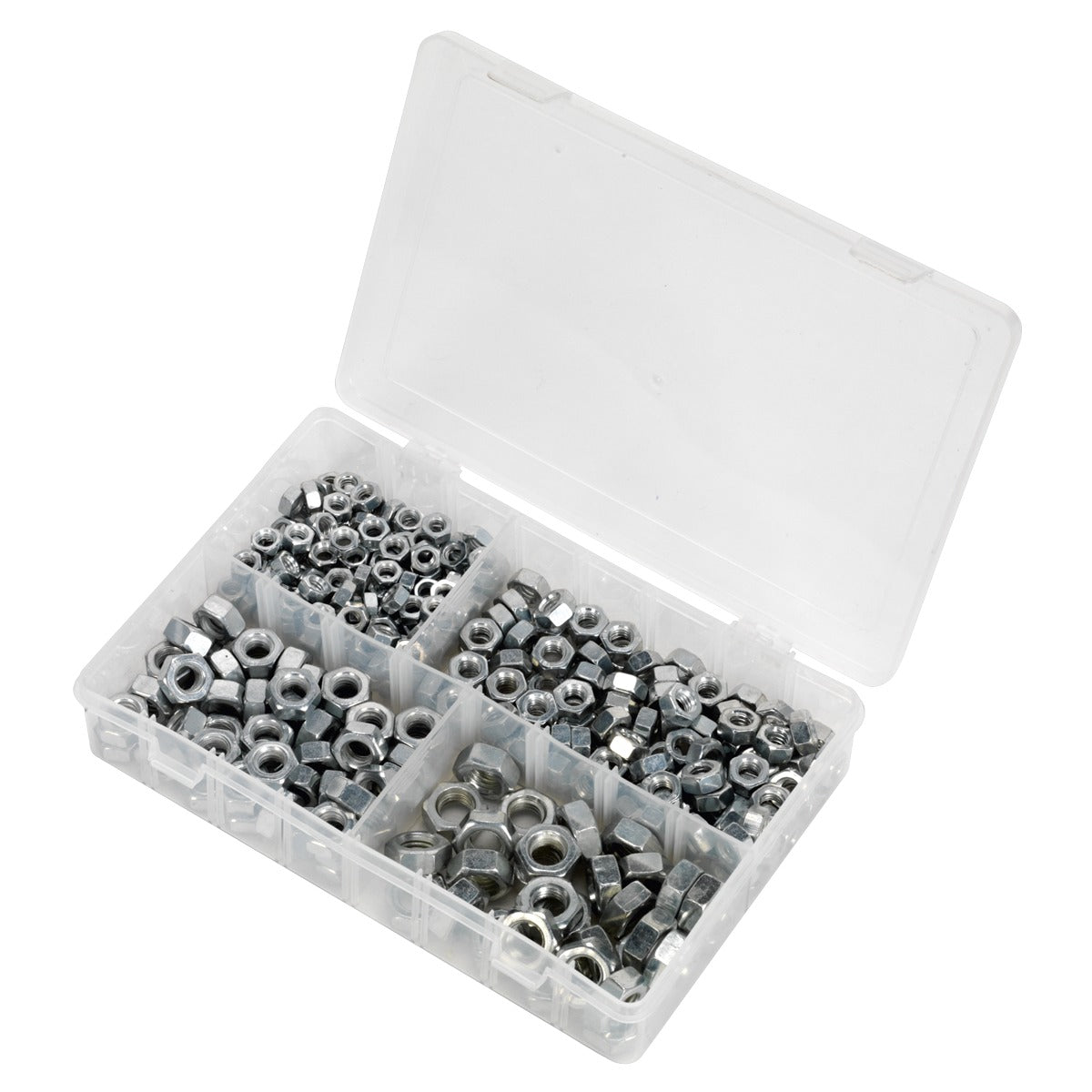 Sealey Steel Nut Assortment 1/4"-1/2"UNC 320pc AB030SN