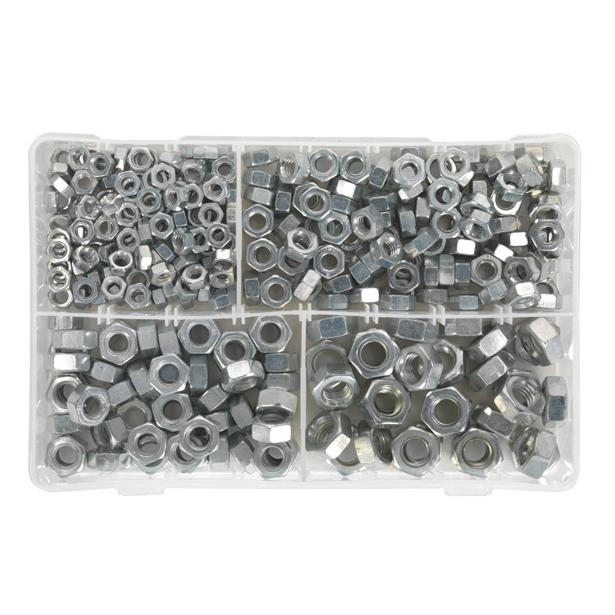 Sealey Steel Nut Assortment 1/4"-1/2"UNC 320pc AB030SN
