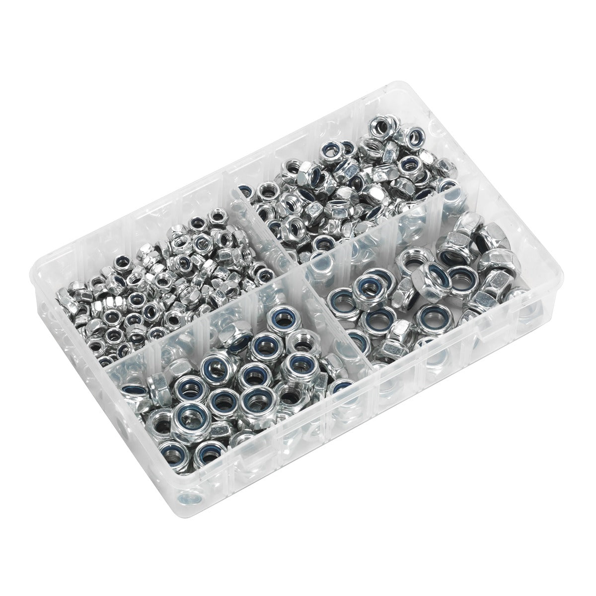 Sealey Nylon Locknut Assortment M6-M12 300pc AB032LN