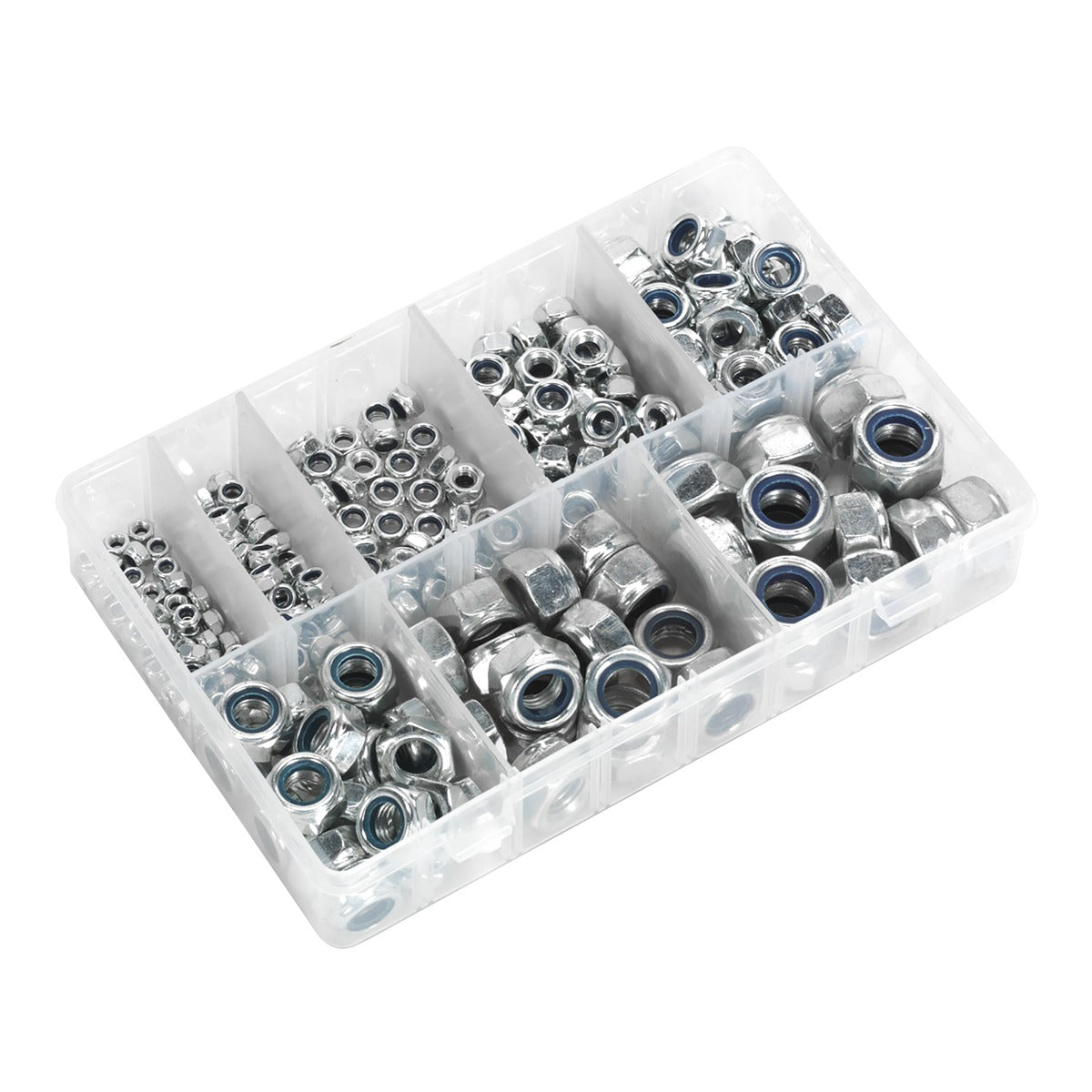 Sealey Nylon Locknut Assortment M4-M16 255pc AB033LN