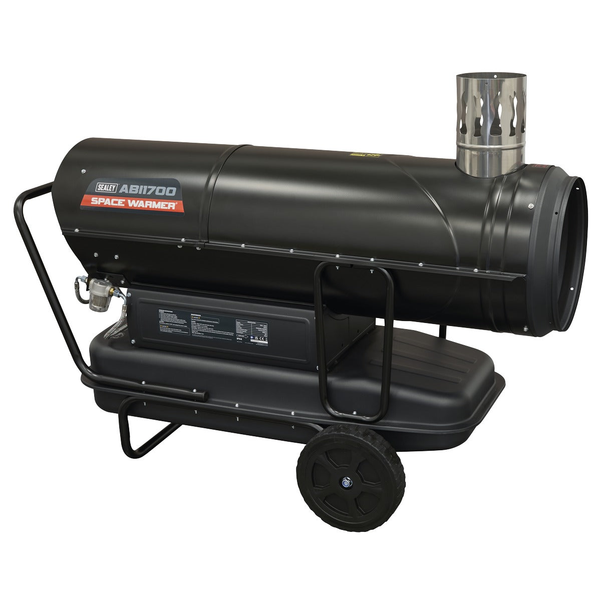 Sealey Space Warmer Indirect Kerosene/Diesel Heater with Wheels 170,000Btu/hr ABI1700