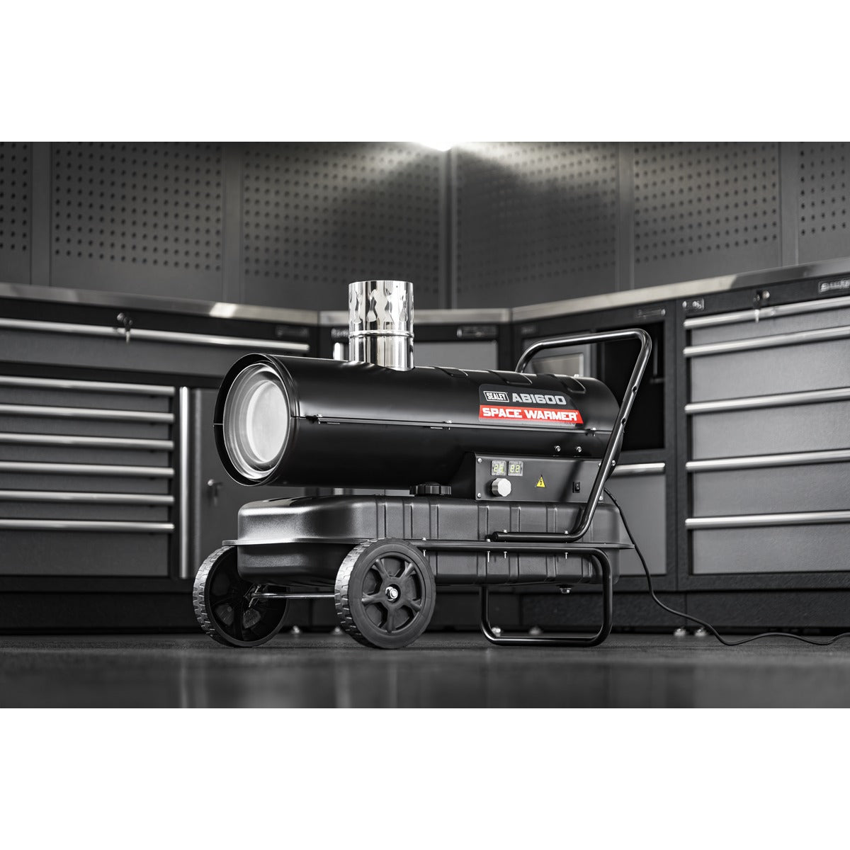 Sealey Space Warmer Indirect Kerosene/Diesel Heater with Wheels 68,000Btu/hr ABI600