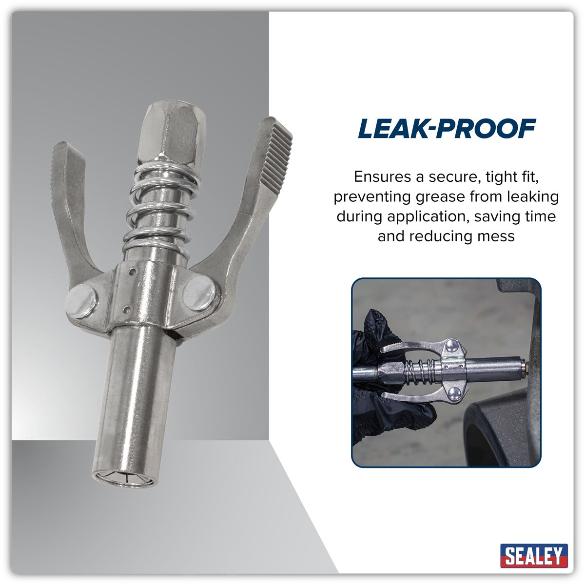 Sealey Double Handle Grease Gun Coupler AK453
