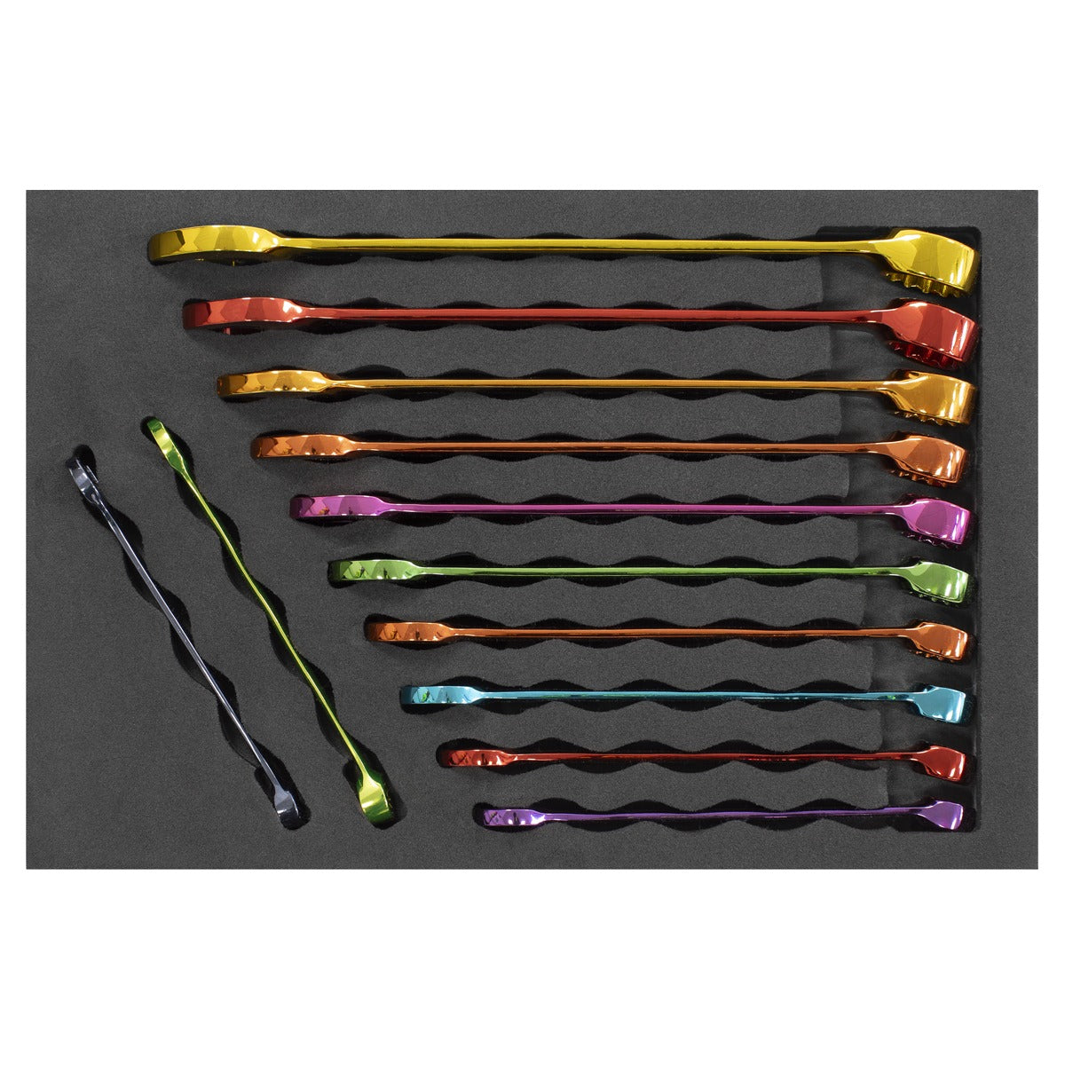 Sealey Premier Multi-Coloured Combination Spanner Set 12pc AK63267
