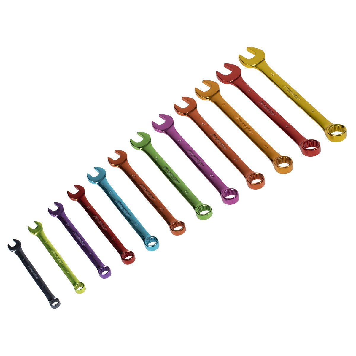 Sealey Premier Multi-Coloured Combination Spanner Set 12pc AK63267