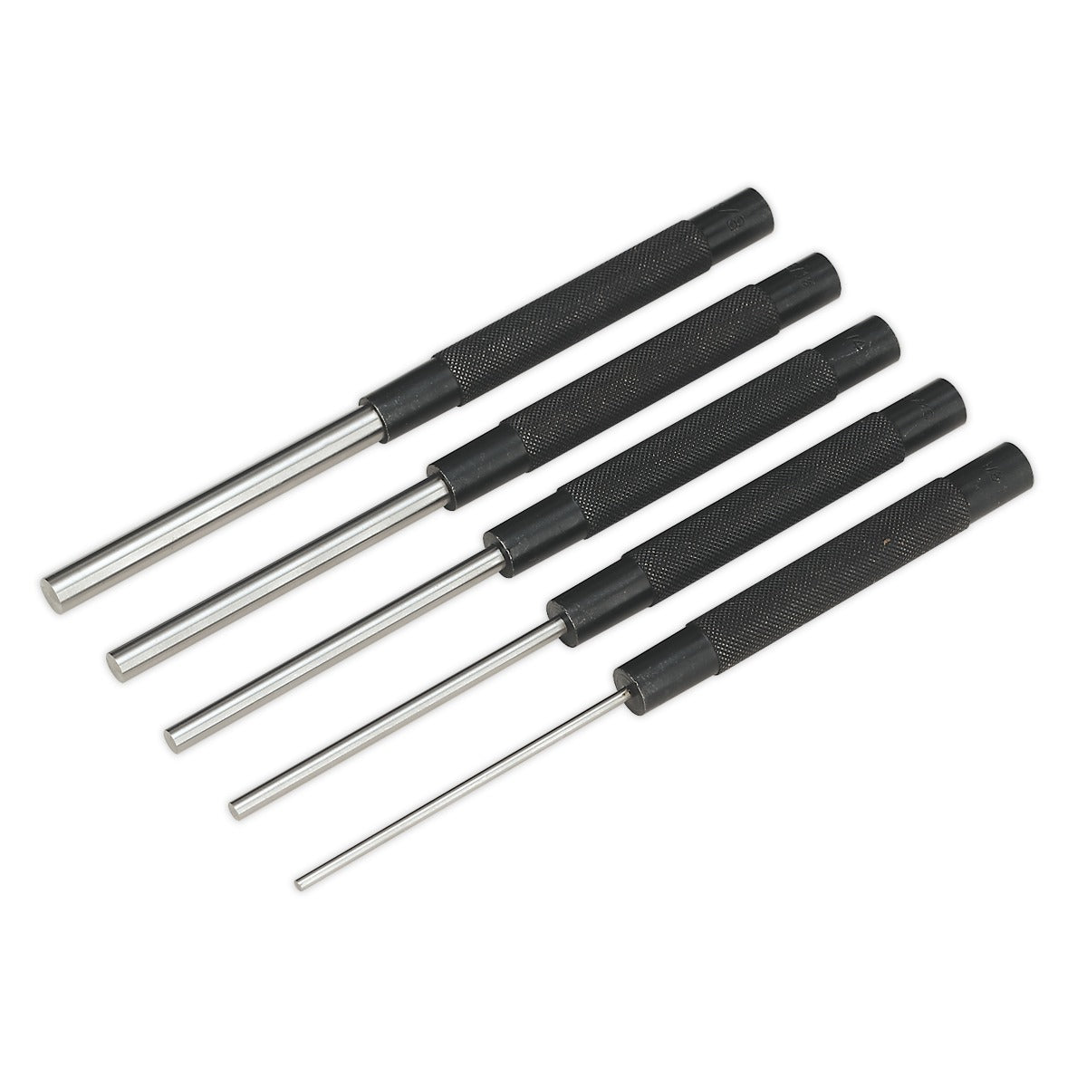 Sealey Imperial Parallel Long Pattern Pin Punch Set 5pc AK9124