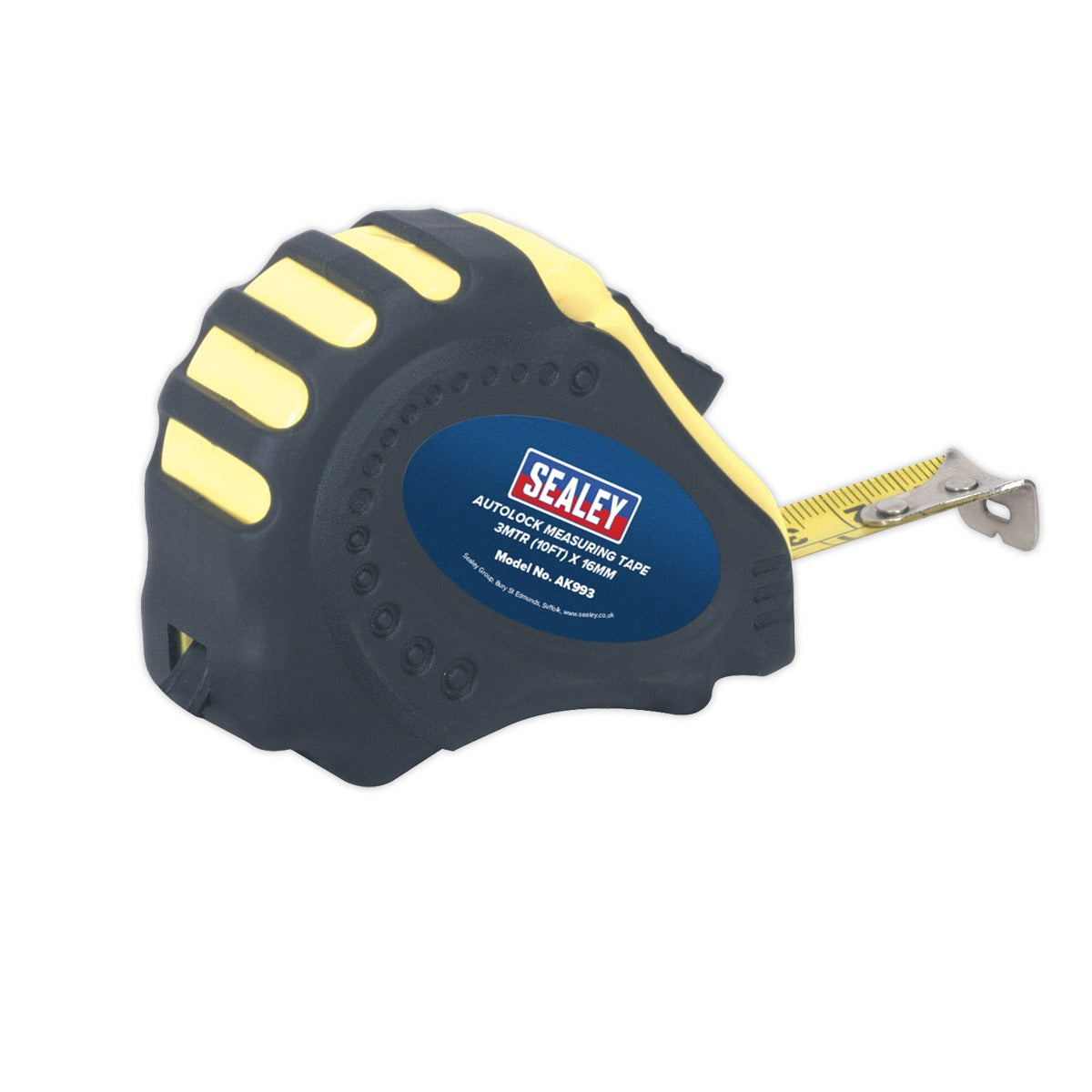 Sealey Metric/Imperial Auto Lock Tape Measure 3m(10ft) x 16mm AK993