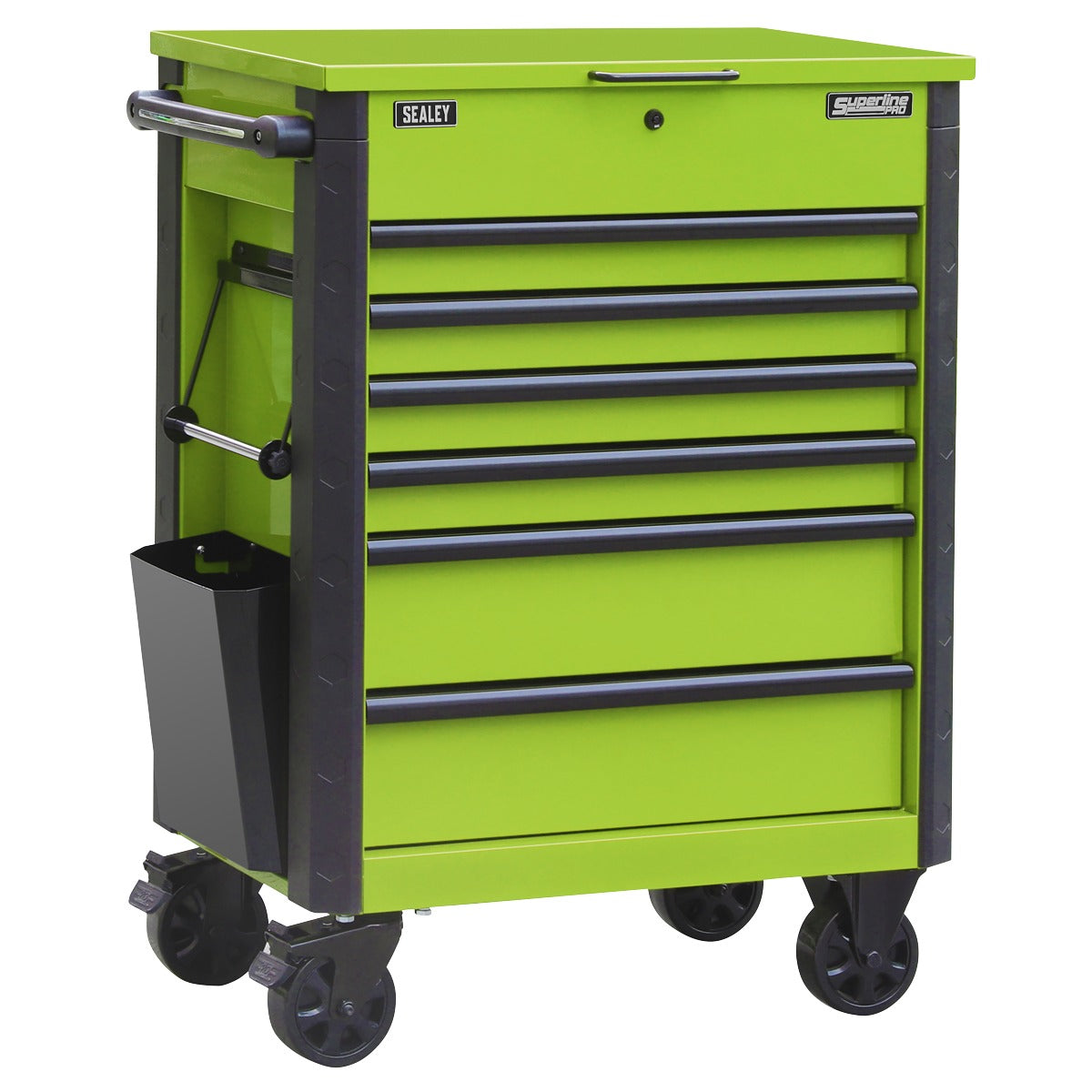 Sealey Superline Pro Tool Trolley 6 Drawer - Green AP266HV