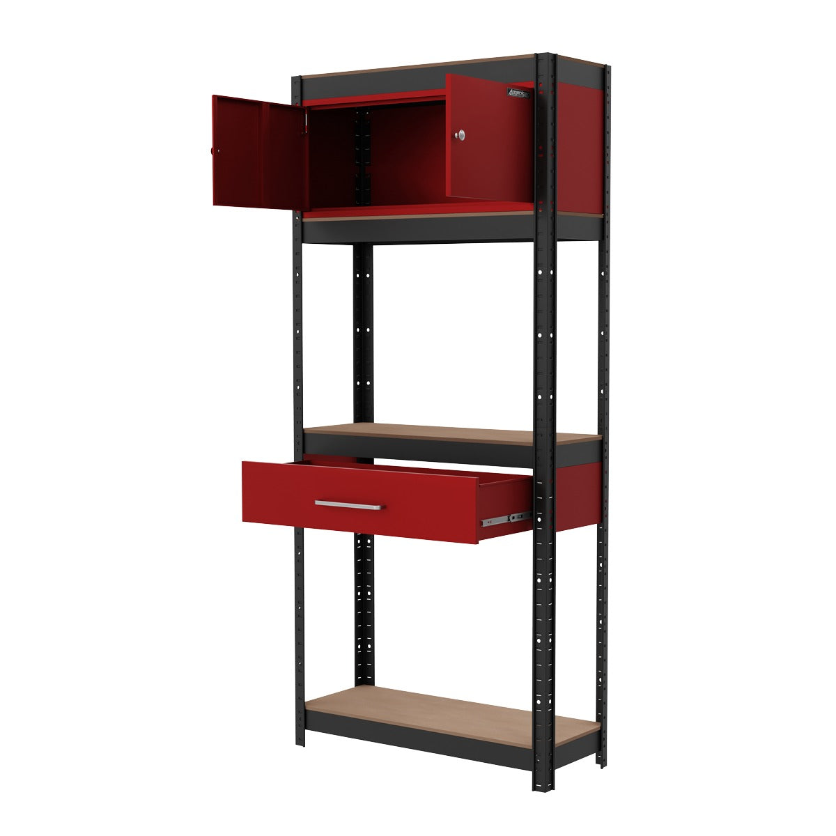 Sealey Shelving Unit 4-Tier with Cupboard & Drawer AP830R