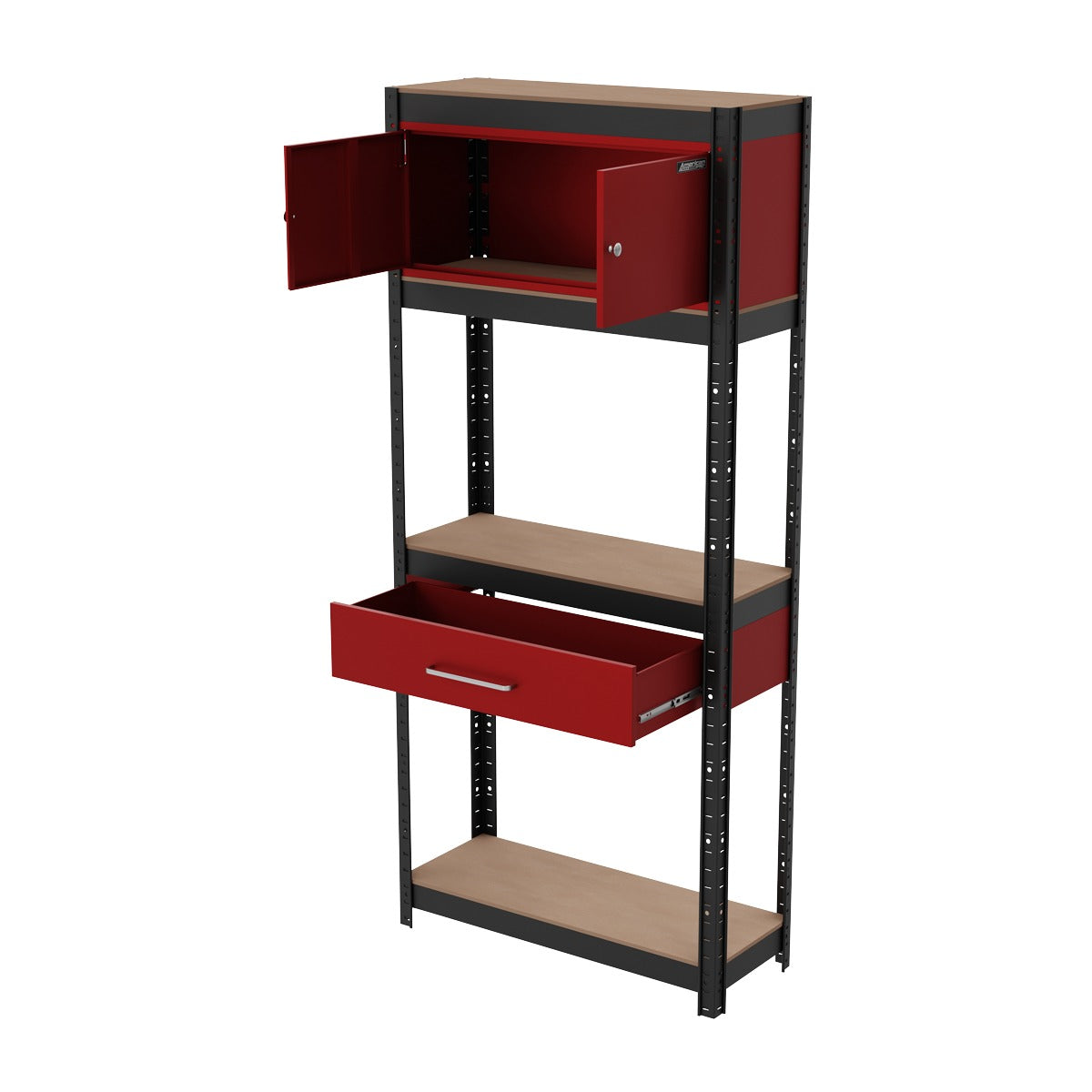 Sealey Shelving Unit 4-Tier with Cupboard & Drawer AP830R