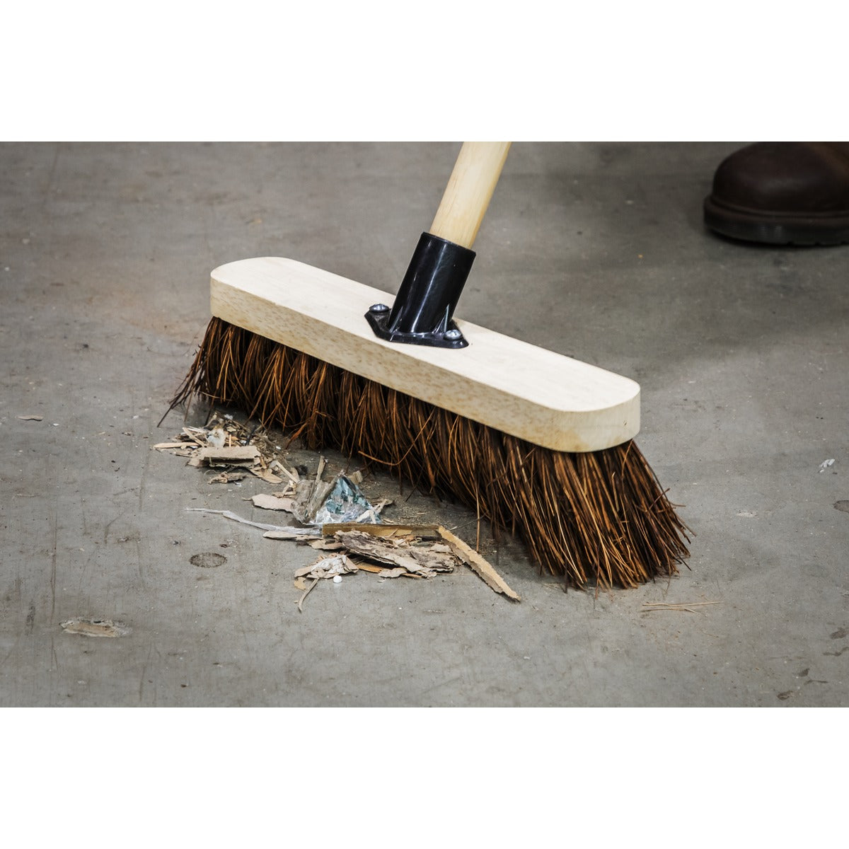 Sealey Stiff/Hard Bristle Broom 12"(300mm) BM12H