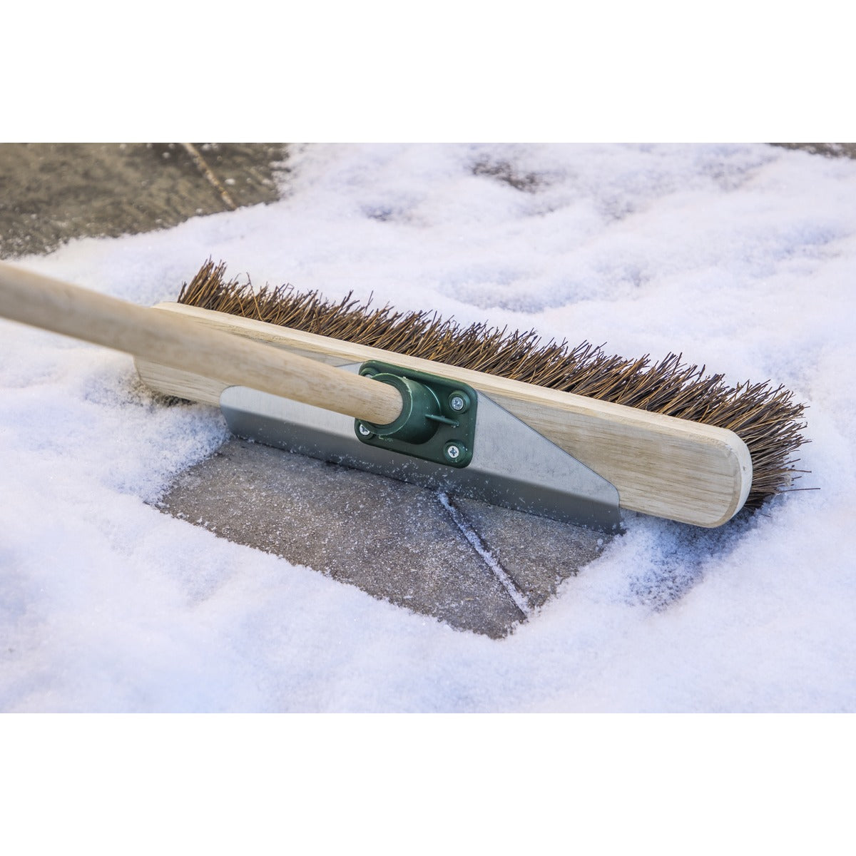 Sealey Heavy-Duty Stiff/Hard Bristle Broom with Scraper 16"(405mm) BM16SC