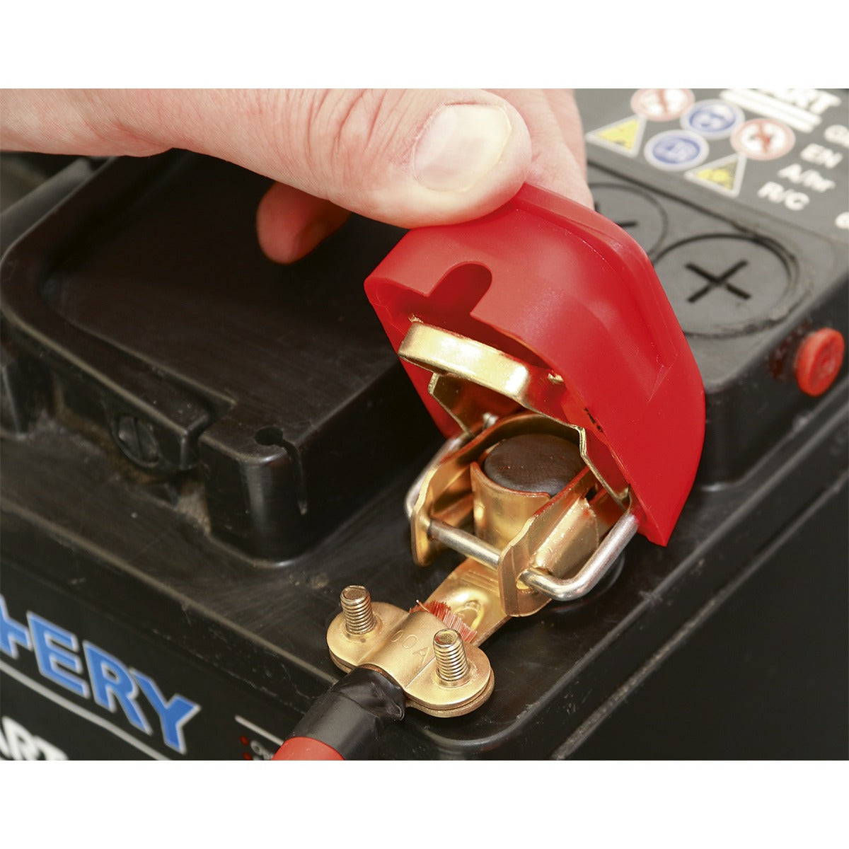 Sealey Quick Release Positive-Negative Battery Clamps - Pair BTQK12