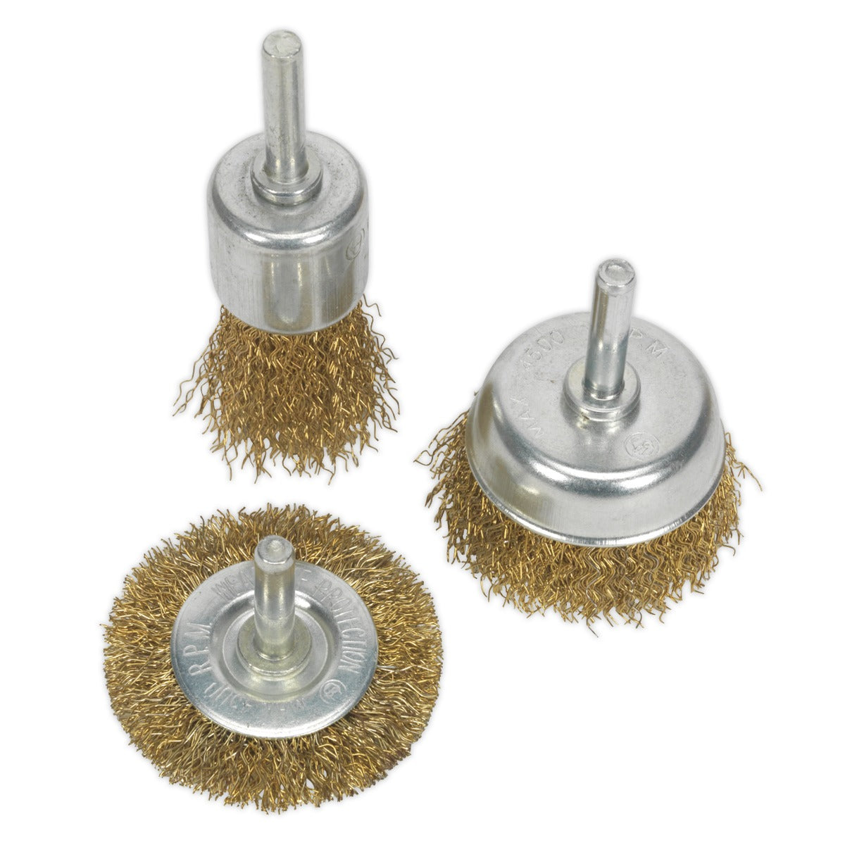 Sealey Crimped Wire Brush Set 3pc BWBS03