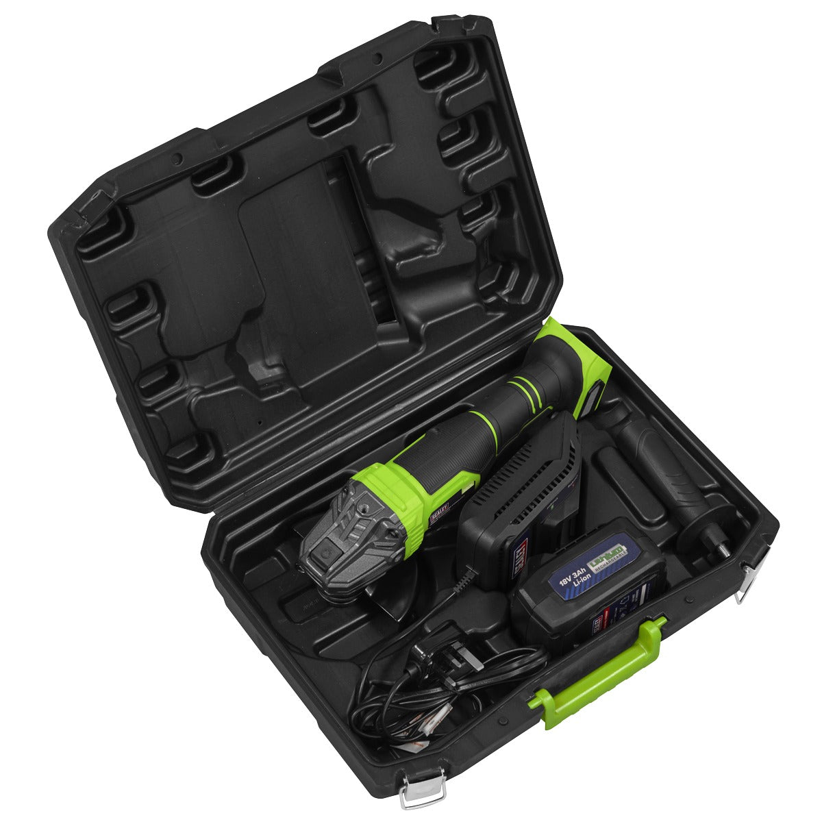 Sealey 115mm Cordless Angle Grinder 18V 3Ah - Green CP401LIHV