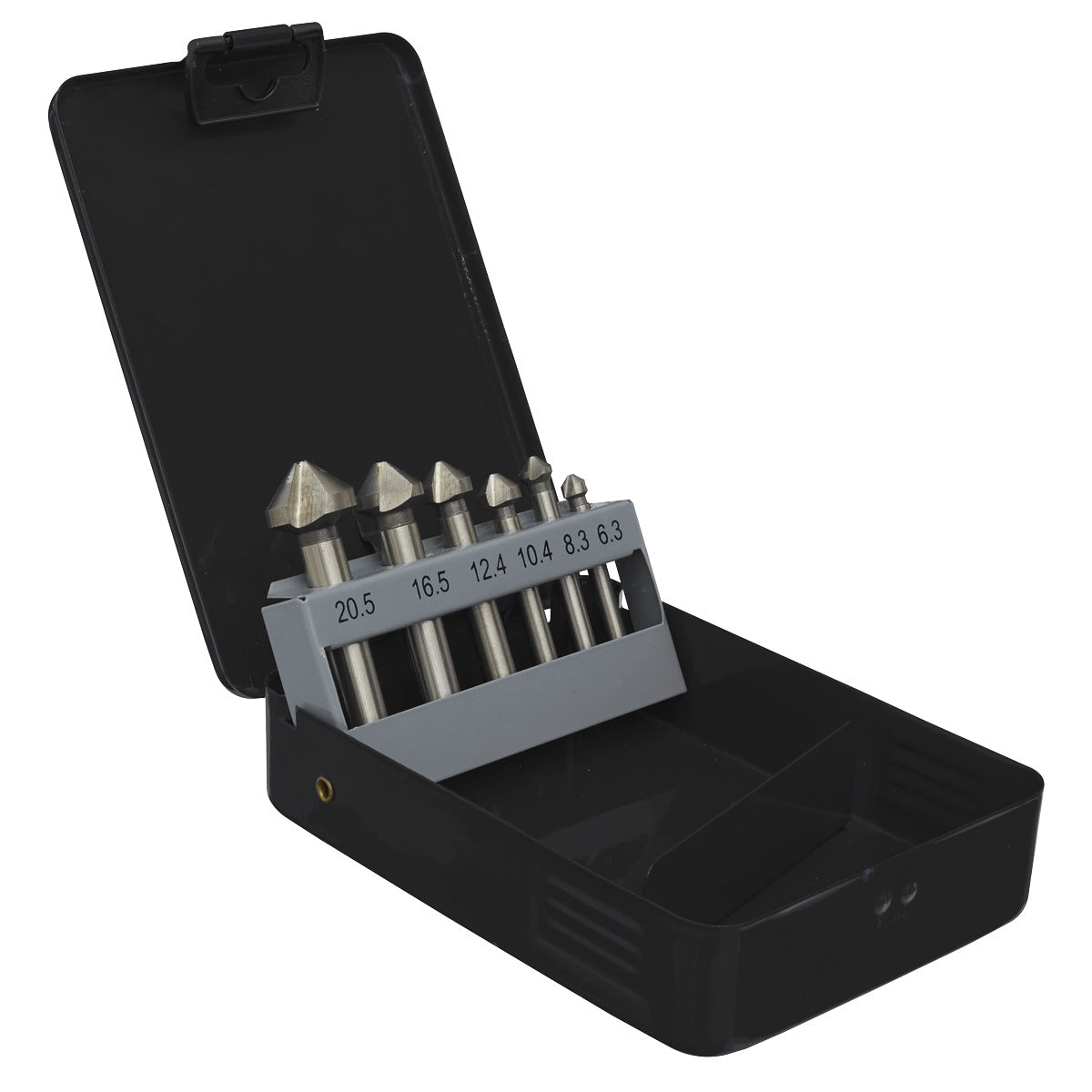 Sealey 90° Countersink Bit Set 3 x V Flutes 6pc CSSET6V