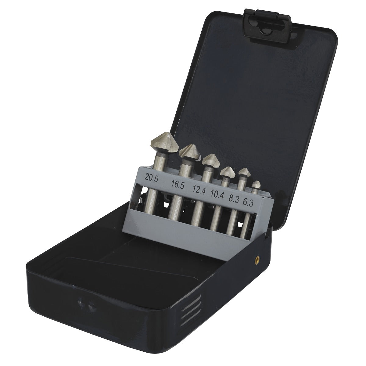 Sealey 90° Countersink Bit Set 3 x V Flutes 6pc CSSET6V