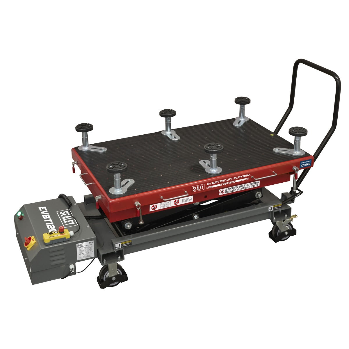 Sealey High Lift EV Battery Lift/Hydraulic Platform Truck 1200kg Capacity EVBT1200