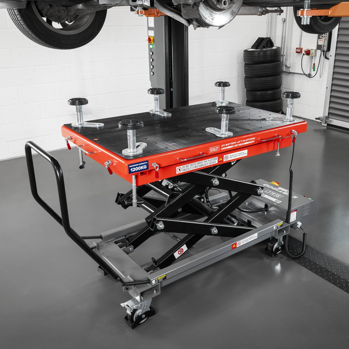 Sealey High Lift EV Battery Lift/Hydraulic Platform Truck 1200kg Capacity EVBT1200