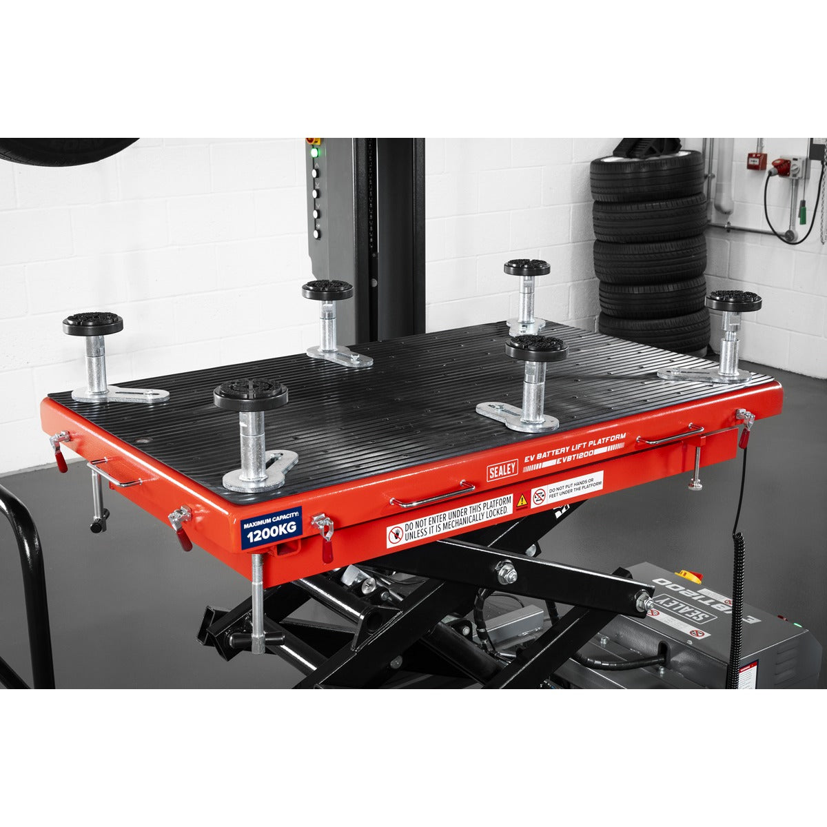 Sealey High Lift EV Battery Lift/Hydraulic Platform Truck 1200kg Capacity EVBT1200