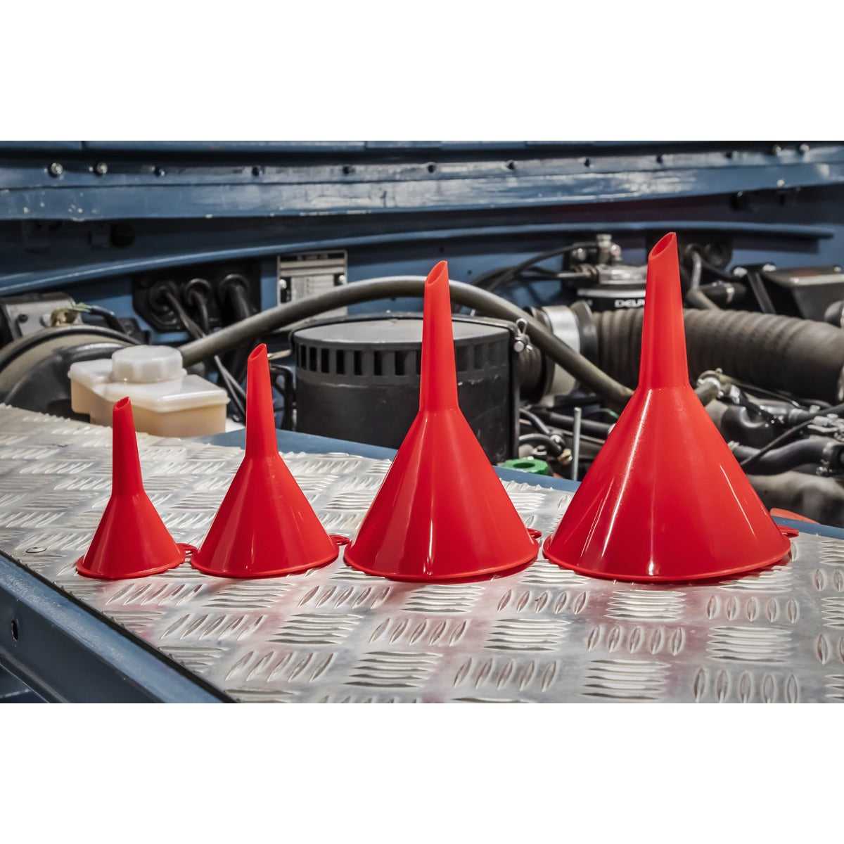 Sealey Economy Fixed Spout Funnel Set 4pc - Small F92
