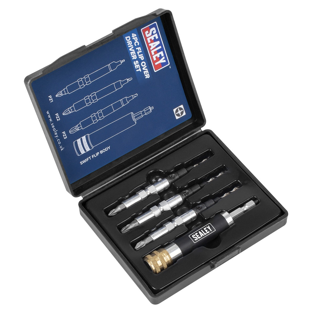 Sealey Flip-Over Drill/Driver Set 4pc FDS4