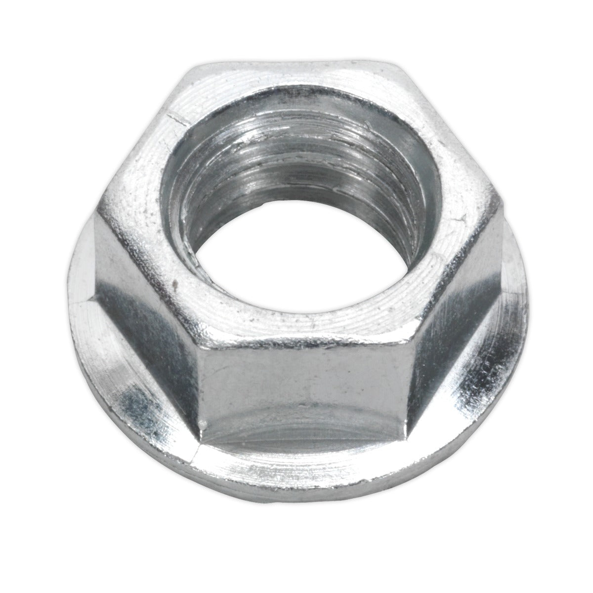 Sealey Zinc Plated Serrated Flange Nut M10 - Pack of 100 FN10