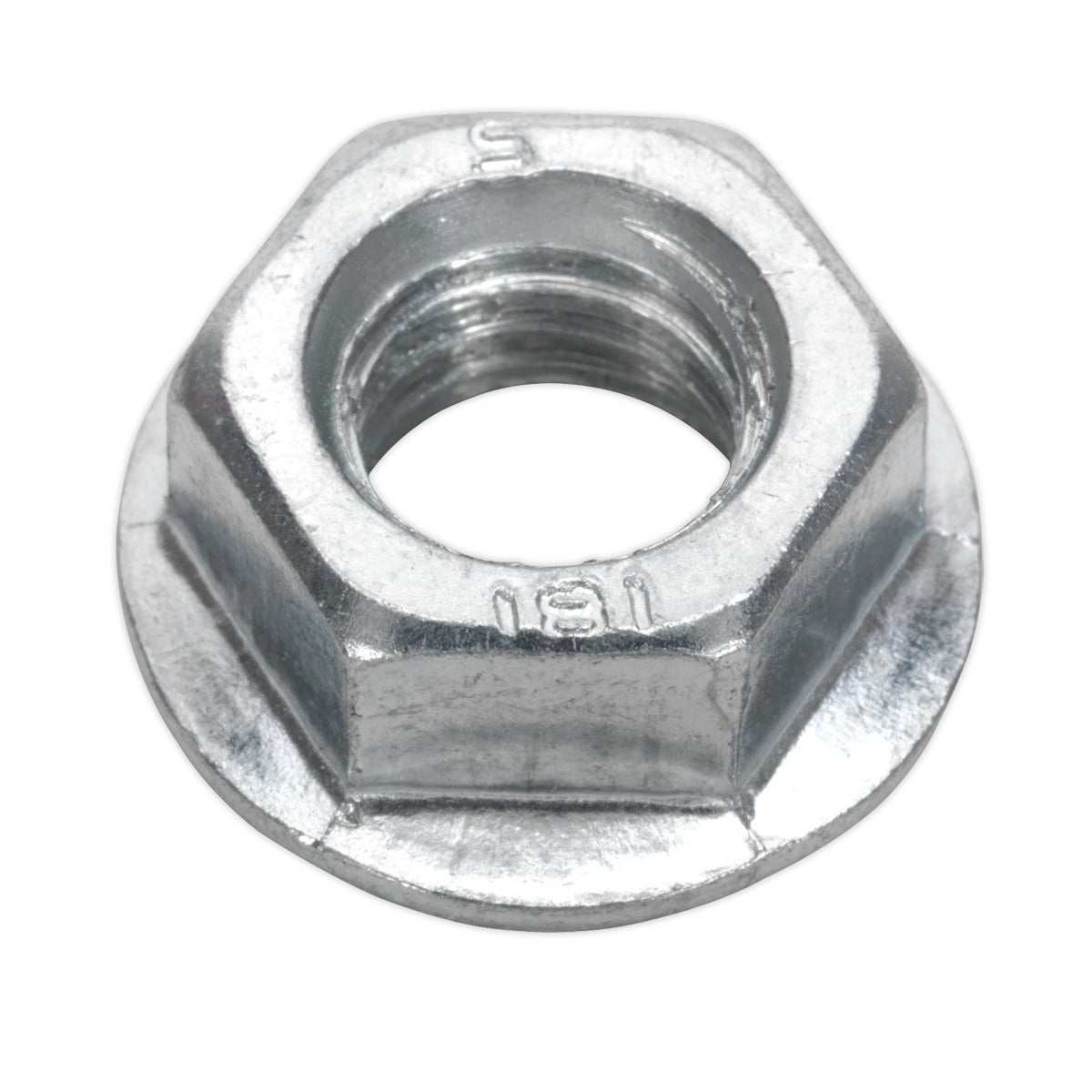 Sealey Zinc Plated Serrated Flange Nut M12 - Pack of 50 FN12