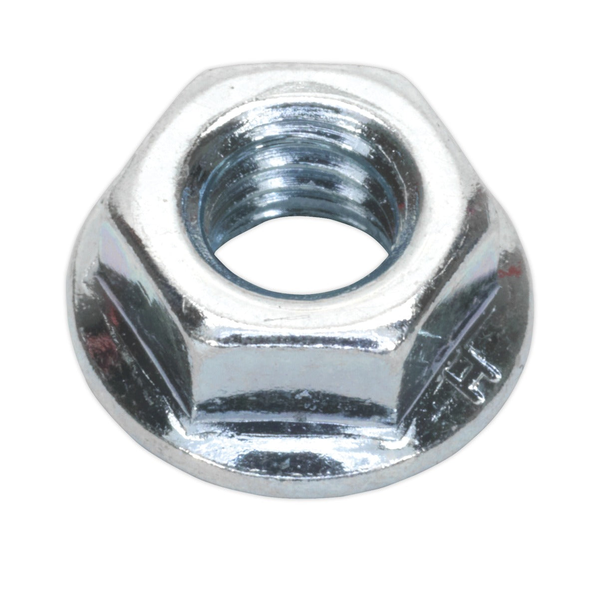 Sealey Zinc Plated Serrated Flange Nut M8 - Pack of 100 FN8