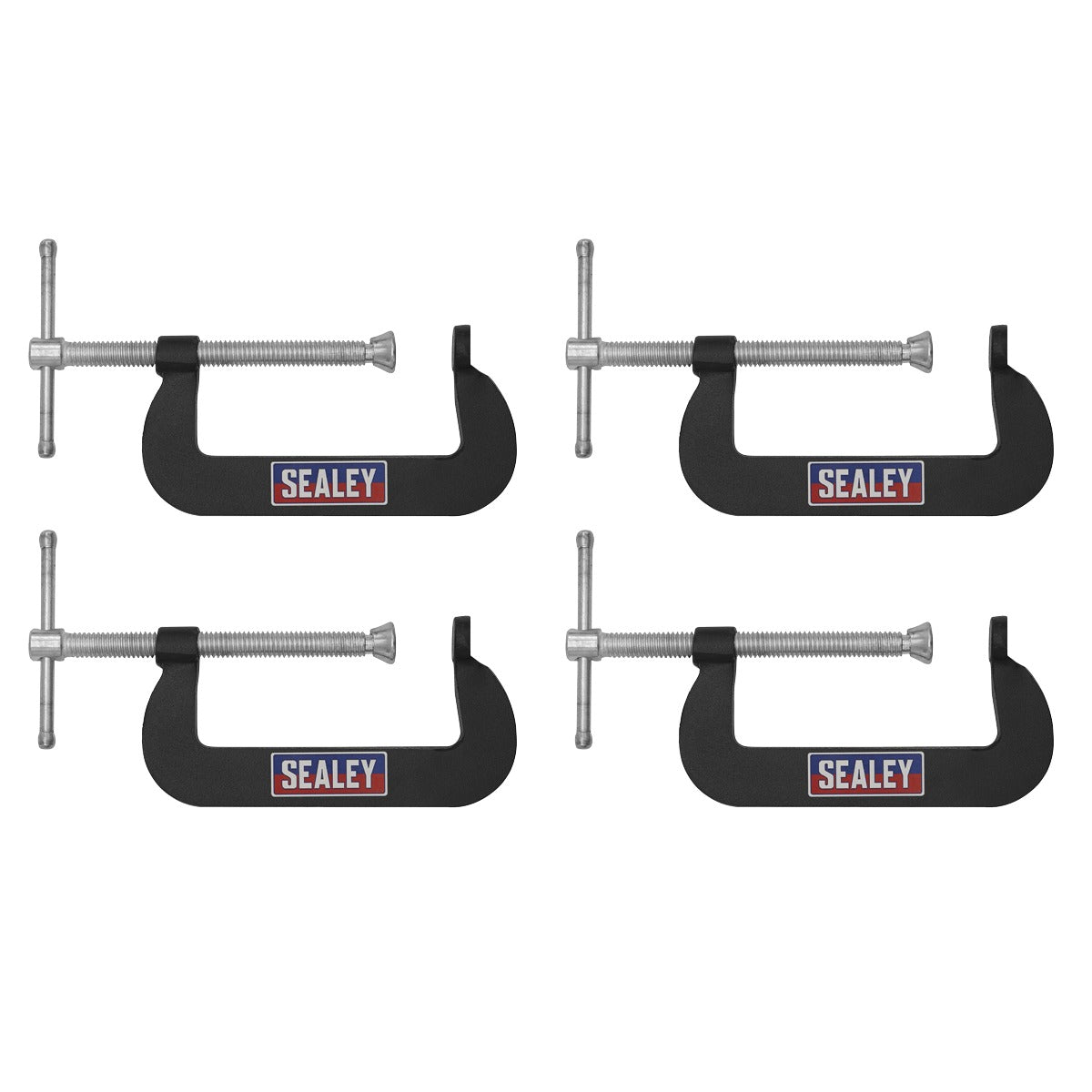 Sealey Junior C-Clamp Set 76 x 35mm 4pc GCC02