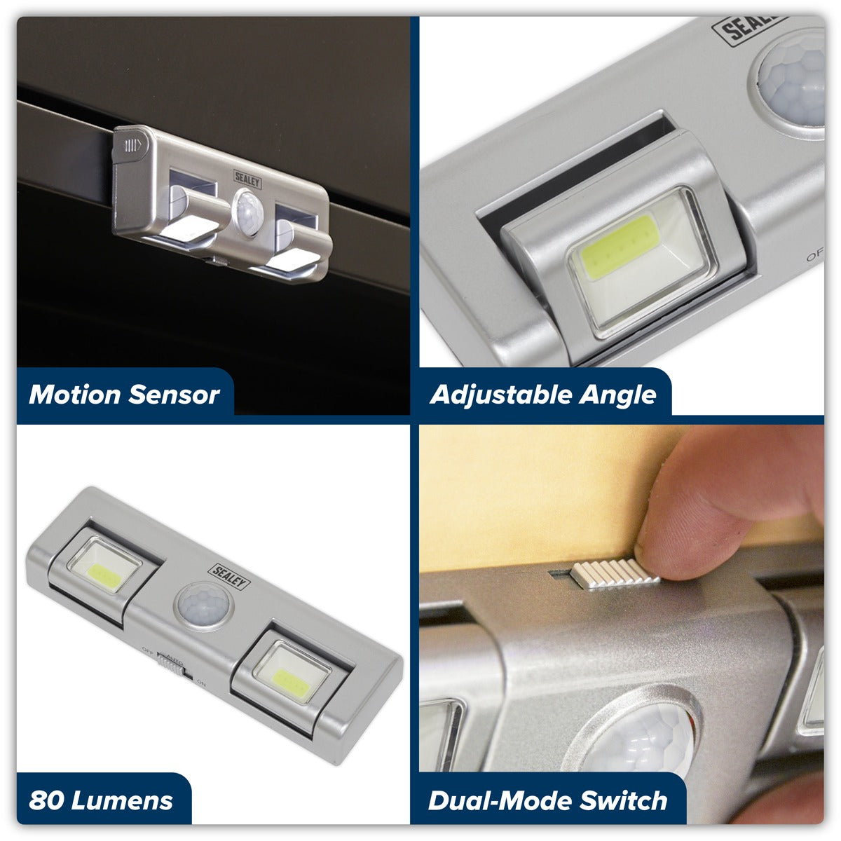Sealey Auto Light with PIR Sensor 1W COB LED GL93