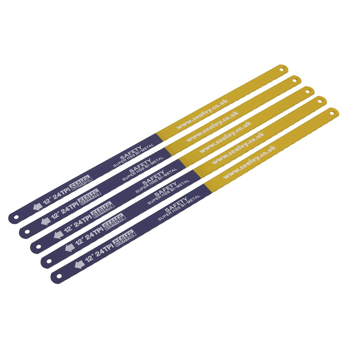 Sealey HSS Bi-Metal Hacksaw Blade 24tpi 300mm - Pack of 5 HSB0524