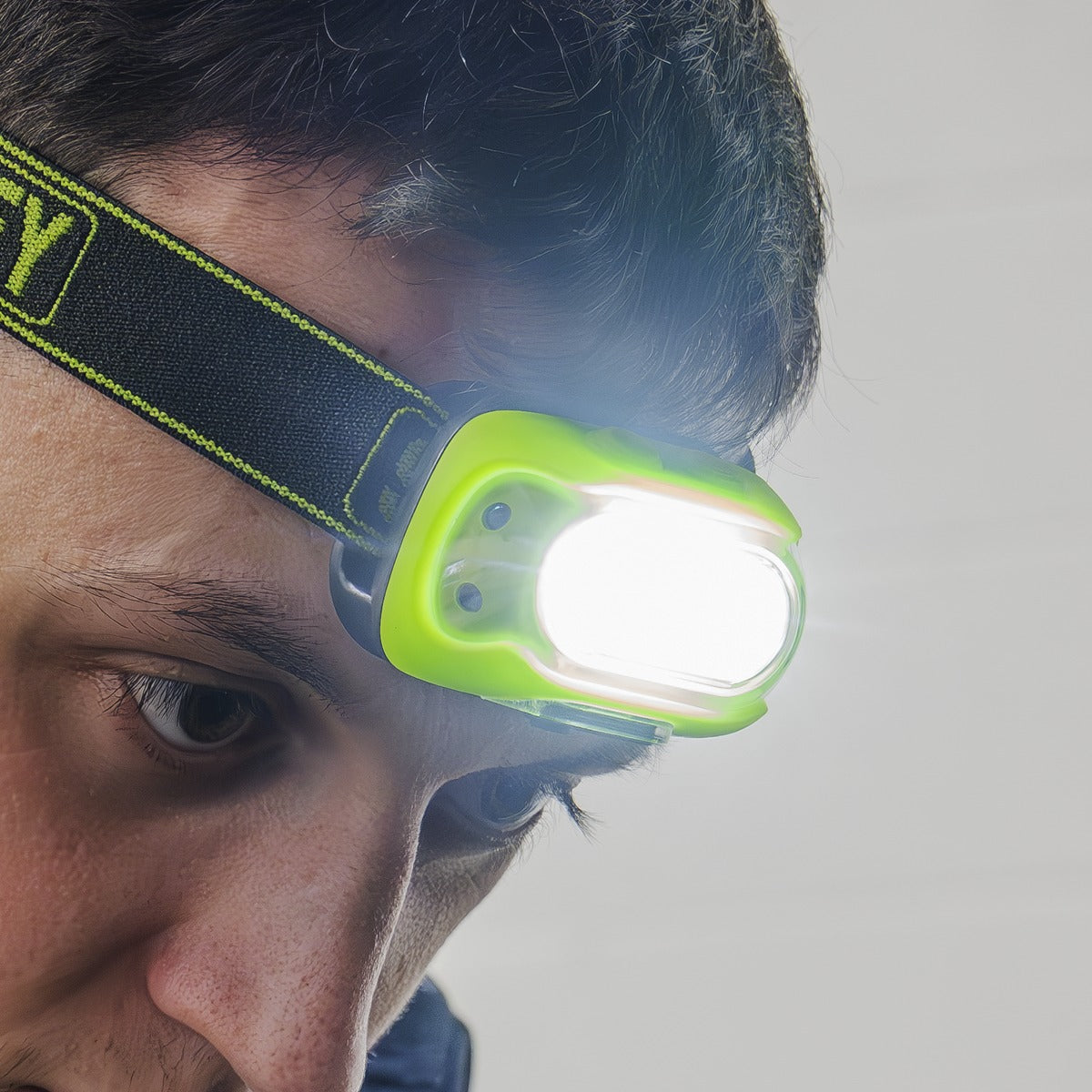 Sealey Rechargeable Head Torch with Auto-Sensor 8W COB LED - Green HT08RG