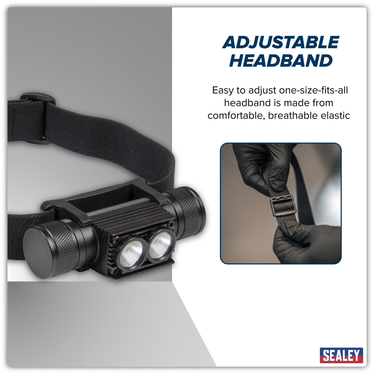 Sealey Rechargeable Head Torch 10W SMD LED HT110R