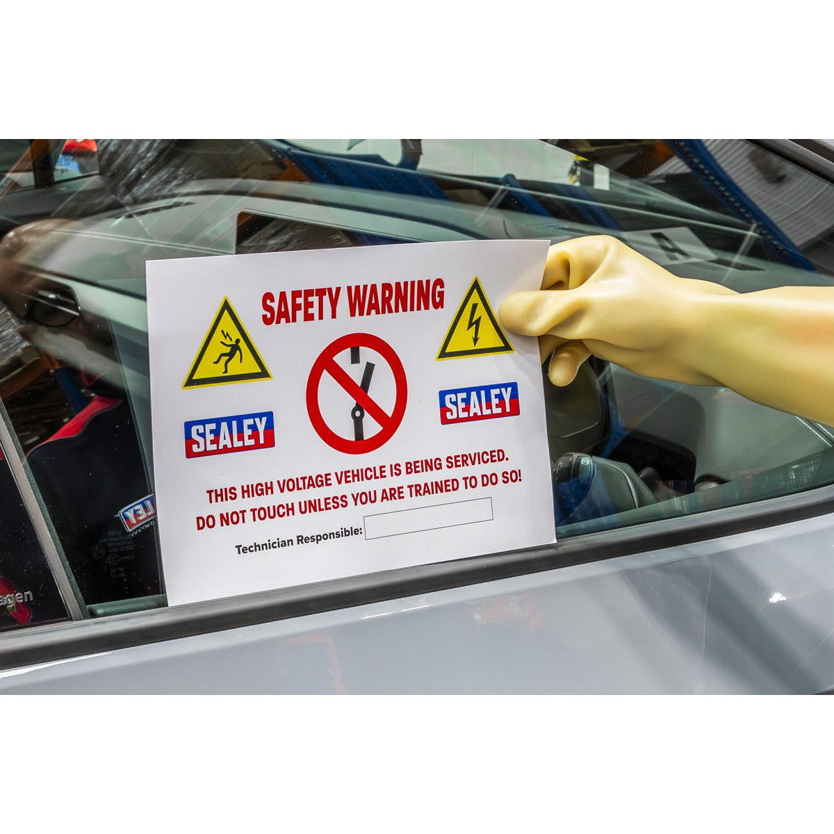 Sealey Hybrid/Electric Vehicle Warning Sign HYBRIDSIGN