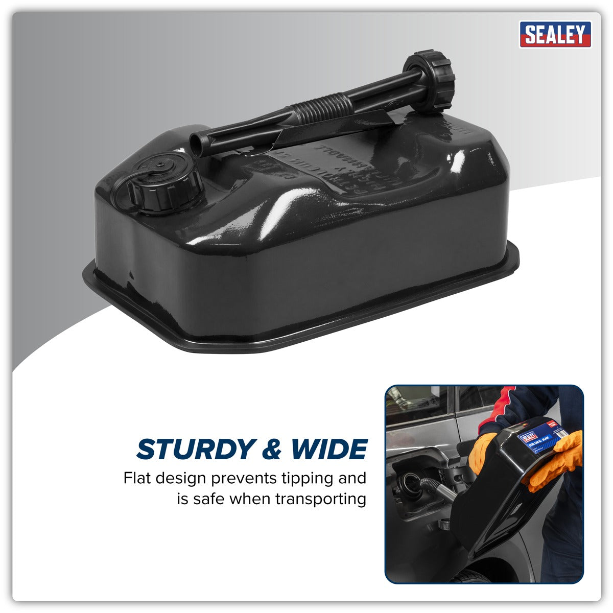 Sealey Jerry Can 5L - Black JC5RB