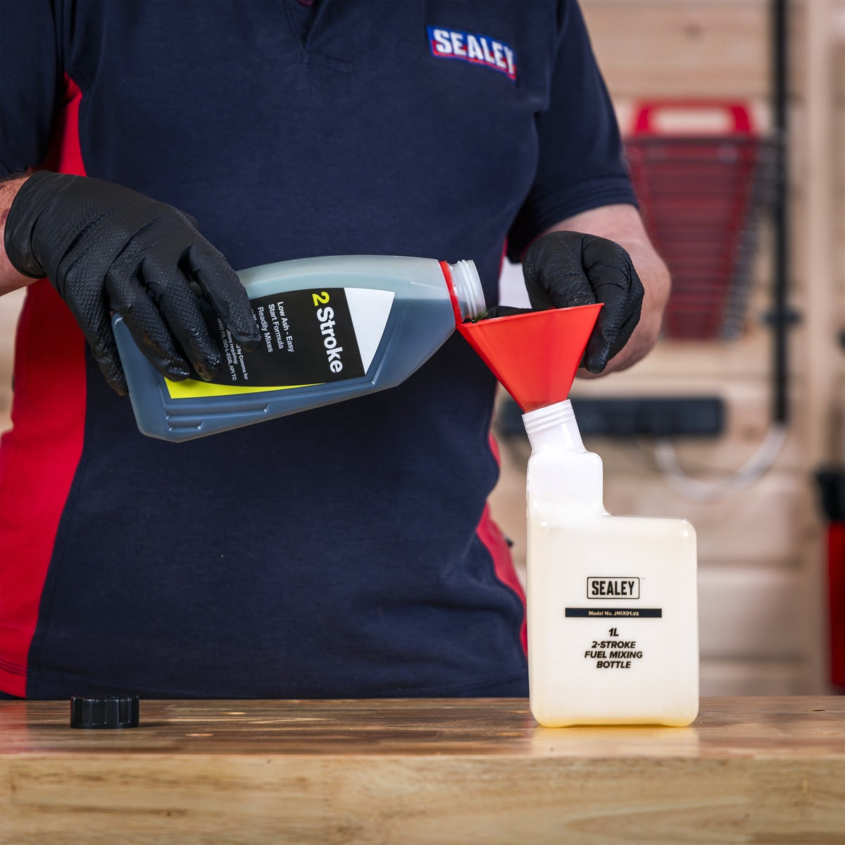Sealey 2-Stroke Fuel Mixing Bottle 1L JMIX01