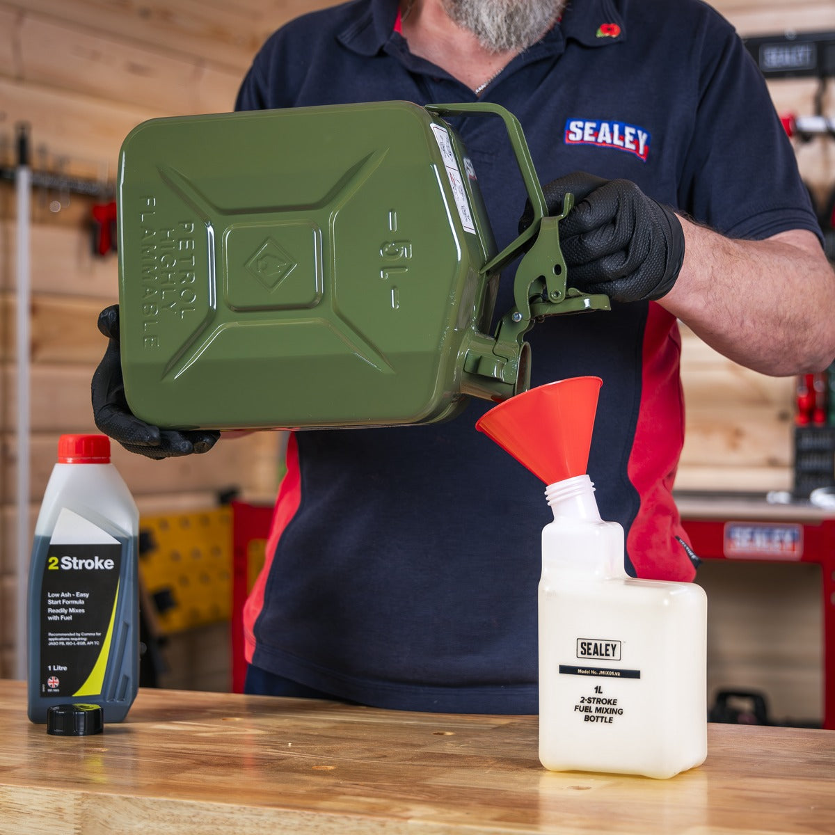 Sealey 2-Stroke Fuel Mixing Bottle 1L JMIX01