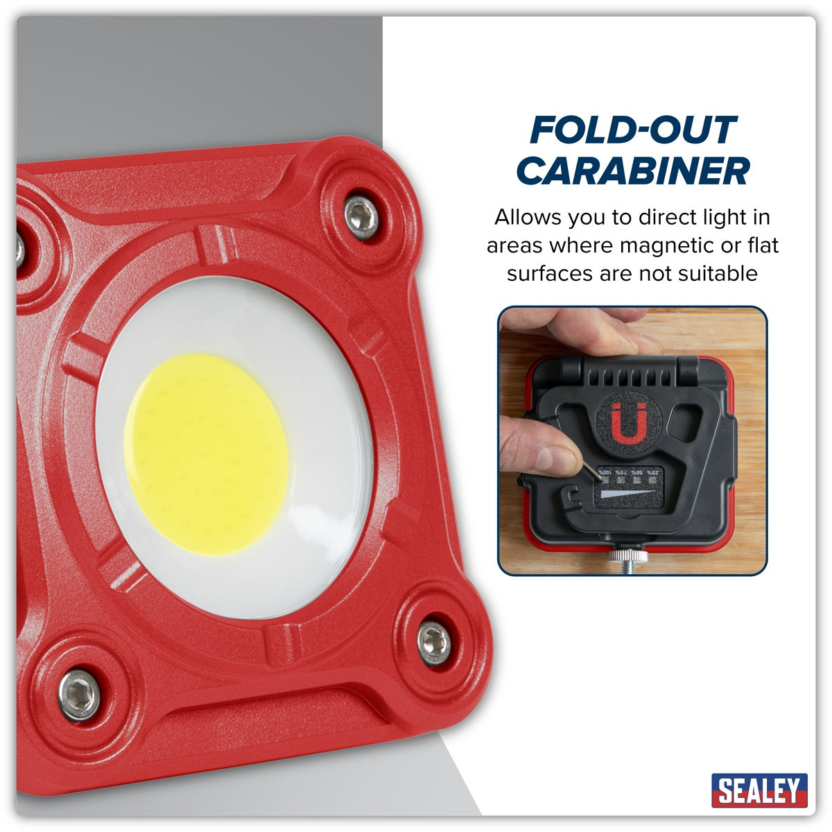 Sealey Rechargeable Pocket Floodlight 10W COB LED LED1000