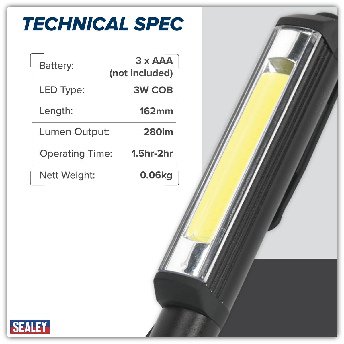 Sealey Penlight 3W COB LED LED125