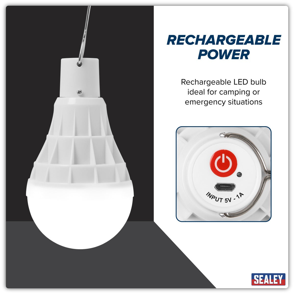 Sealey Rechargeable Bulb 3W SMD LED LED3WB