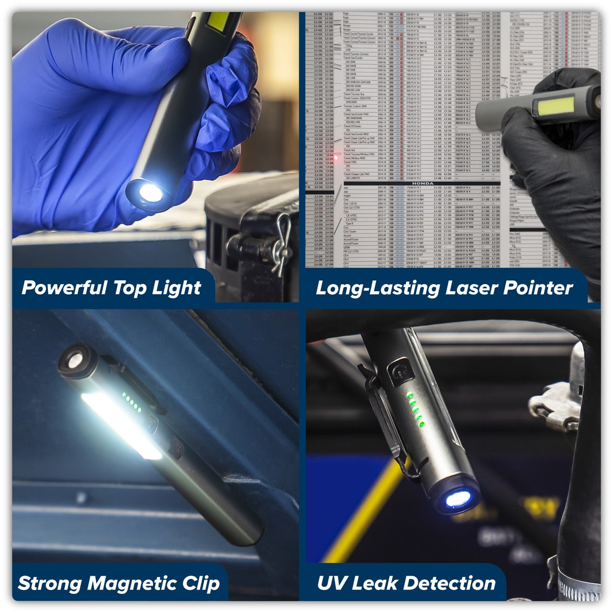 Sealey Rechargeable UV Penlight Torch with Laser Pointer 5W COB & 3W SMD LED LED450UV
