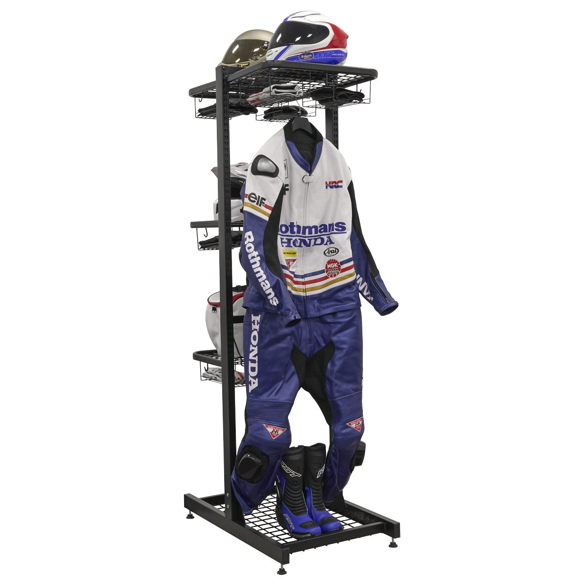 Sealey Freestanding Motorcycle Helmet & Gear Storage MS081FS2