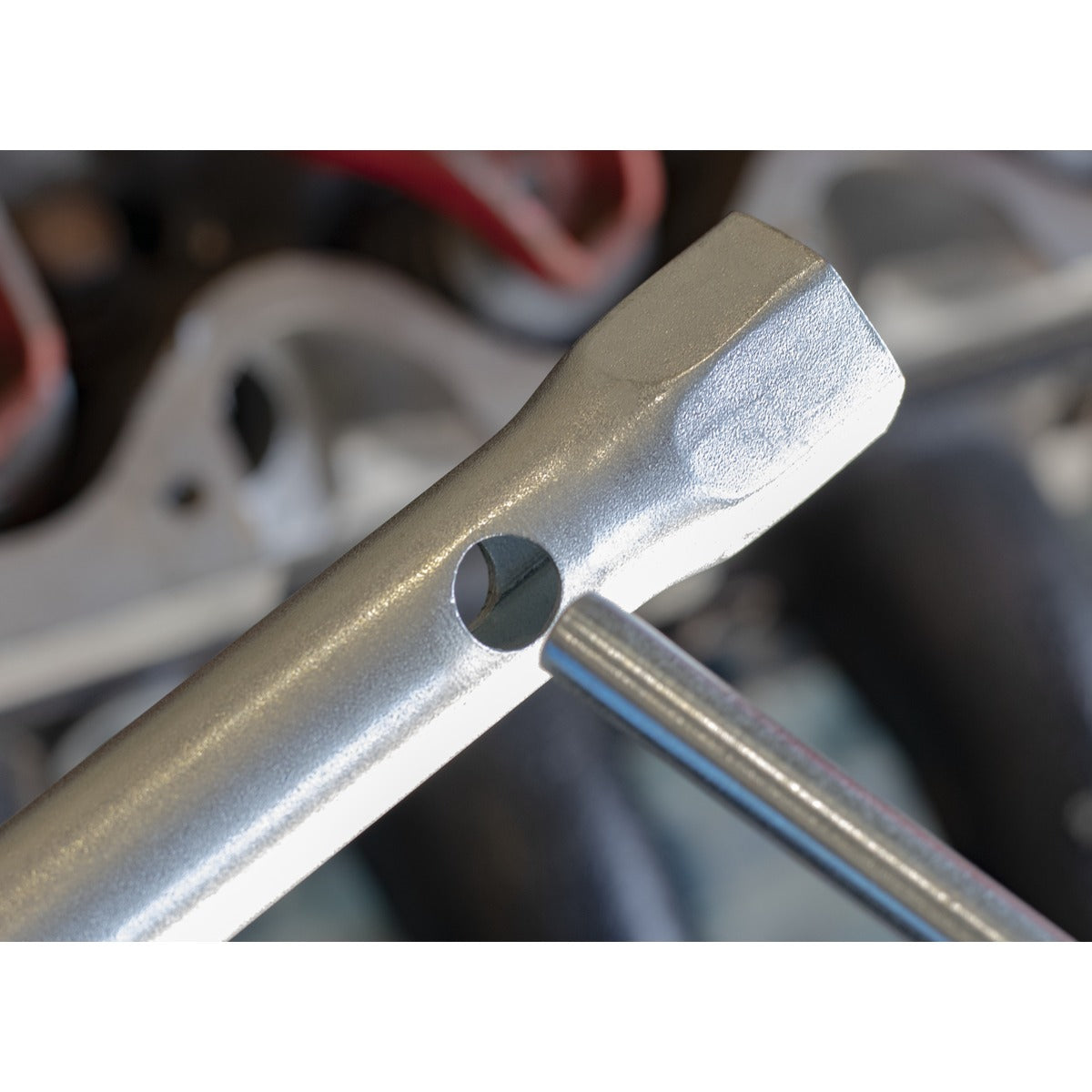 Sealey Long Reach Double End Spark Plug Box Spanner with L-Bar 16/18mm MS157